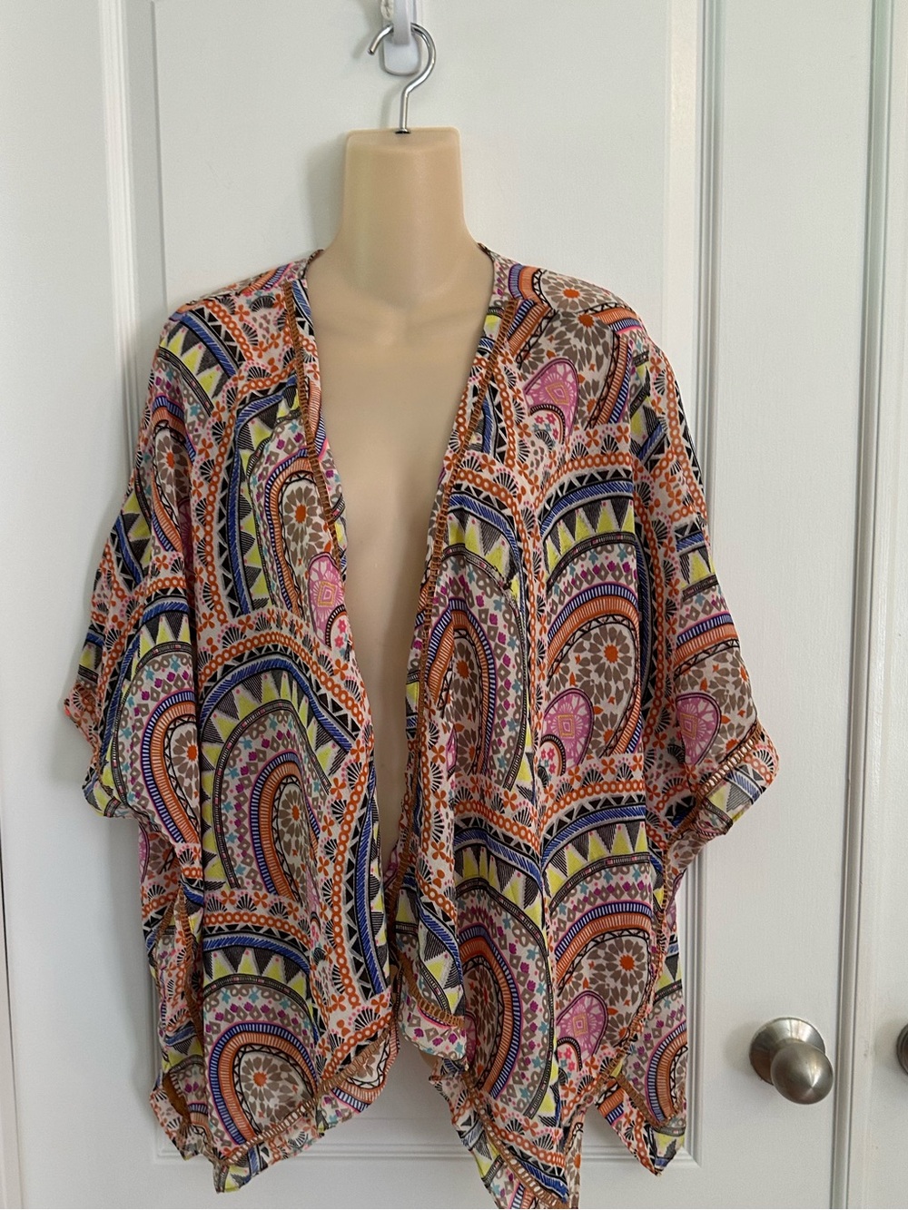 Angie Floral Print Open Front Kimono